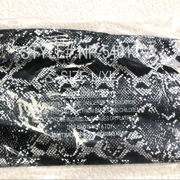 Snakeskin Print Fleece Lined Zenana Leggings L/XL - Picture 6 of 6